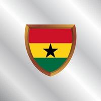 illustration av ghana flagga mall vektor