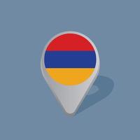 Illustration der armenischen Flaggenvorlage vektor