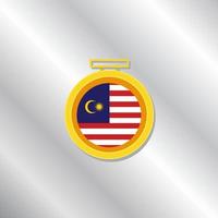 Illustration der Malaysia-Flaggenvorlage vektor