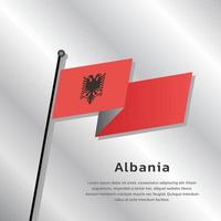 illustration av albania flagga mall vektor