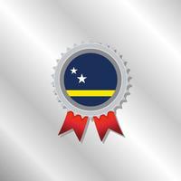 illustration av curacao flagga mall vektor