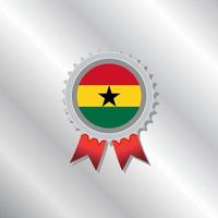 illustration der ghana-flaggenschablone vektor