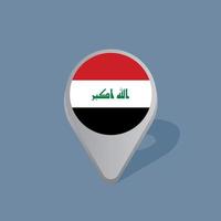 illustration der irak-flaggenvorlage vektor