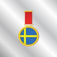 illustration av Sverige flagga mall vektor