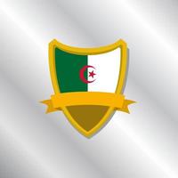 illustration av algeriet flagga mall vektor