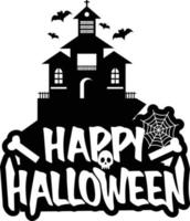 Halloween-Design mit Typografie und weißem Hintergrundvektor vektor