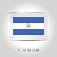 Nicaragua-Flaggen-Designvektor vektor