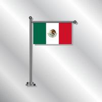 illustration av mexico flagga mall vektor