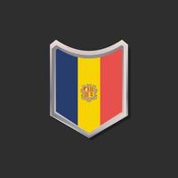 Illustration der Andorra-Flaggenvorlage vektor