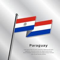 illustration av paraguay flagga mall vektor