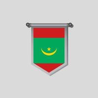 illustration av mauretanien flagga mall vektor