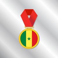 illustration av senegal flagga mall vektor