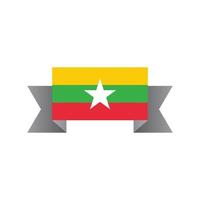 illustration av myanmar flagga mall vektor