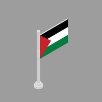 illustration av palestina flagga mall vektor