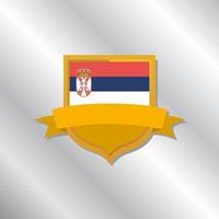 illustration av serbia flagga mall vektor
