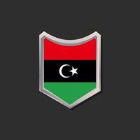 illustration av libyen flagga mall vektor