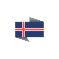 Illustration der isländischen Flaggenvorlage vektor