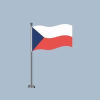 Illustration der Flaggenvorlage der Tschechischen Republik vektor