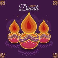 Hand gezeichnete Diwali Illustration vektor