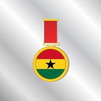 illustration der ghana-flaggenschablone vektor