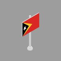 illustration av timor leste flagga mall vektor