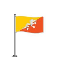 Illustration der Bhutan-Flaggenvorlage vektor