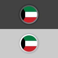 Illustration der Kuwait-Flaggenvorlage vektor