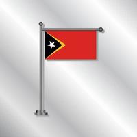 Illustration der Flaggenvorlage von Timor-Leste vektor