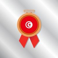 Illustration der Tunesien-Flaggenvorlage vektor