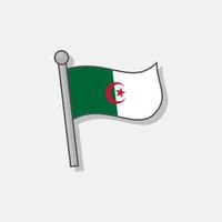 illustration av algeriet flagga mall vektor