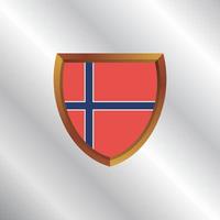 illustration av Norge flagga mall vektor