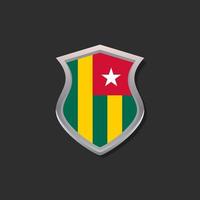 illustration av Togo flagga mall vektor