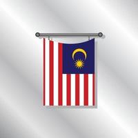 Illustration der Malaysia-Flaggenvorlage vektor