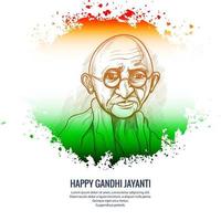 glad gandhi jayanti national fest firande bakgrund vektor