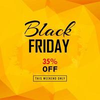 Schwarzer Freitag-Verkaufsplakat mit polygonalem Hintergrund vektor