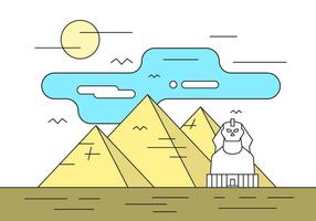 Fri illustration med pyramider vektor