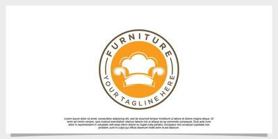 Möbel-Logo-Design-Vektor mit kreativem Konzept für Ihre Unternehmen vektor