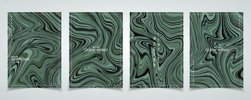 abstrakt grön marmor mönster design av broschyr uppsättning mall bakgrund. illustration vektor eps10