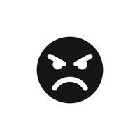 wütendes Gesicht Emoticon Symbolvektor vektor