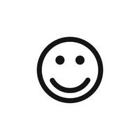 Lächeln Gesicht Emoticon Symbolvektor vektor