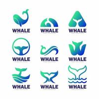 kreative Wal-Logo-Design-Kollektion für Unternehmen vektor