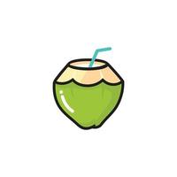Kokosnuss-Frucht-Icon-Design-Vektor vektor