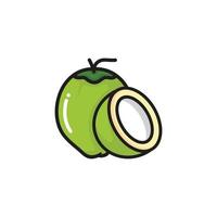 Kokosnuss-Frucht-Icon-Design-Vektor vektor