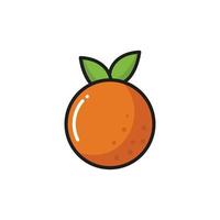 Orangenfrucht-Icon-Design-Vektor vektor