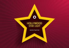 Kostenlose Hollywood Star Lights Vektor Banner