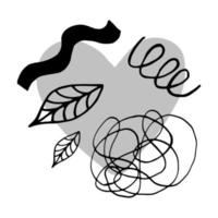 abstrakte Vektor-Doodle-Collage im Boho-Stil. minimale komposition für social media design, drucke, postkarten, header, vorlagen vektor