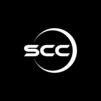 scc brev logotyp design i illustratör. vektor logotyp, kalligrafi mönster för logotyp, affisch, inbjudan, etc.
