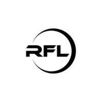 rfl-Brief-Logo-Design im Illustrator. Vektorlogo, Kalligrafie-Designs für Logo, Poster, Einladung usw. vektor