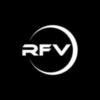 rfv brev logotyp design i illustratör. vektor logotyp, kalligrafi mönster för logotyp, affisch, inbjudan, etc.