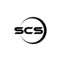 scs brev logotyp design i illustratör. vektor logotyp, kalligrafi mönster för logotyp, affisch, inbjudan, etc.